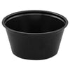 Dart® Polystyrene Portion Cups, 2 oz, Black, 250/Bag, 10 Bags/Carton Portion Cups, Plastic - Office Ready