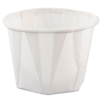 SOLO® Paper Portion Cups, 1 oz, White, 250/Bag, 20 Bags/Carton Portion Cups, Paper - Office Ready