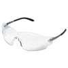 MCR™ Safety Blackjack® Safety Glasses, Chrome Plastic Frame, Clear Lens, 12/Box Wraparound Safety Glasses - Office Ready