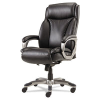 Alera® Veon Series Executive High-Back Bonded Leather Chair, Supports Up to 275 lb, Black Seat/Back, Graphite Base Office Chairs - Office Ready