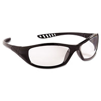 KleenGuard™ Hellraiser* Safety Glasses, Black Frame, Clear Anti-Fog Lens Safety Glasses-Wraparound - Office Ready