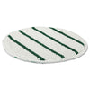 Rubbermaid® Commercial Low Profile Scrub-Strip Carpet Bonnets, 19" Diameter, White/Green Floor Pads-Carpet Bonnet - Office Ready