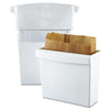 Rubbermaid® Commercial Sanitary Napkin Receptacle with Rigid Liner, Rectangular, Plastic, White Waste Receptacles-Sanitary Napkin Bins - Office Ready