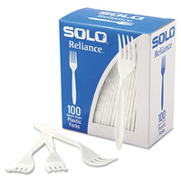 Dart® Reliance™ Mediumweight Cutlery, Fork, White, 1000/Carton Utensils-Disposable Fork - Office Ready