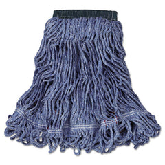 Rubbermaid® Commercial Swinger Loop® Wet Mop Heads, Medium, Cotton/Synthetic, Blue, 6/Carton