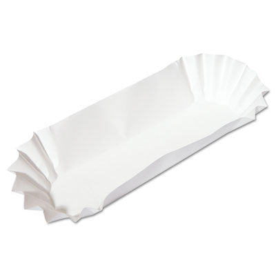 Hoffmaster?« Fluted Hot Dog Trays, 6 x 2 x 2, White, Paper, 500/Sleeve, 6 Sleeves/Carton Takeout Food Containers - Office Ready
