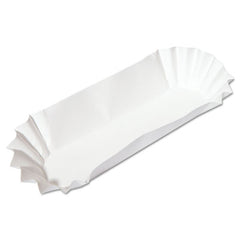 Hoffmaster?« Fluted Hot Dog Trays, 6 x 2 x 2, White, Paper, 500/Sleeve, 6 Sleeves/Carton
