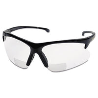 Smith & Wesson® V60 30-06* RX Safety Eyewear 3011719, Black Frame, Clear Lens, 2.5 Diopter Safety Glasses-Wraparound, Magnifier - Office Ready