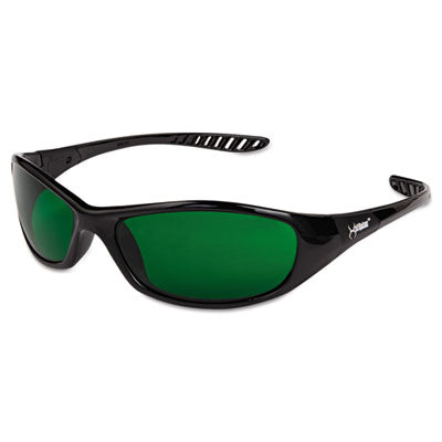 KleenGuard™ Hellraiser* Safety Glasses, Black Frame, IR/UV 3.0 Lens Wraparound Safety Glasses - Office Ready