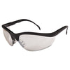MCR™ Safety Klondike® Safety Glasses, Black Matte Frame, Clear Mirror Lens, 12/Box Safety Glasses-Wraparound - Office Ready