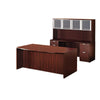 Alera® Valencia™ Series Bow Front Desk Shell, 71" x 41.38" x 29.63", Mahogany Desks-Desk Shells - Office Ready