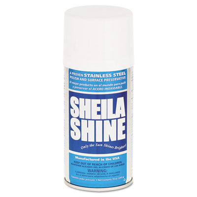 Sheila Shine Stainless Steel Cleaner & Polish, 10 oz Aerosol Spray Cleaners & Detergents-Metal Cleaner/Polish - Office Ready