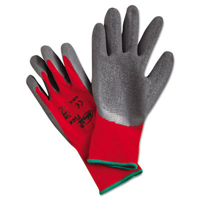 MCR?äó Safety Ninja?« Flex Latex Coated Palm Gloves N9680XL, Nylon Shell, X-Large, Red/Gray Work Gloves, Coated - Office Ready