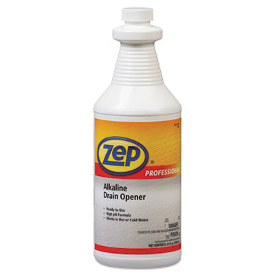Zep Professional® Alkaline Drain Opener, 12/Carton Drain Cleaners - Office Ready