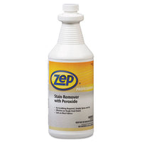 Zep Professional® Stain Remover with Peroxide, Quart Bottle, 6/Carton Carpet/Upholstery Cleaners - Office Ready