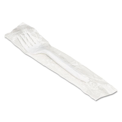 Boardwalk® Mediumweight Wrapped Polypropylene Cutlery, Fork, White, 1000/Carton Utensils-Disposable Fork - Office Ready
