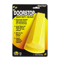 Master Caster® Giant Foot® Doorstop, No-Slip Rubber Wedge, 3.5w x 6.75d x 2h, Safety Yellow Door Hardware-Wedge Doorstop - Office Ready