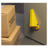 Master Caster® Giant Foot® Magnetic Doorstop, No-Slip Rubber Wedge, 3.5w x 6.75d x 2h, Yellow Door Hardware-Wedge Doorstop - Office Ready