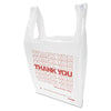 Inteplast Group "Thank You" Handled T-Shirt Bag, 0.167 bbl, 12.5 microns, 11.5" x 21", White, 900/Carton Bags-Retail Shopping Bags & Sacks - Office Ready