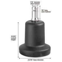Master Caster® Bell Glides, Grip Ring Type B Stem, 2.19
