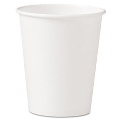 Dart® Single-Sided Poly Paper Hot Cups, 10 oz, White, 50 Sleeve, 20 Sleeves/Carton