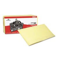 Brawny® Professional Dusting Cloths, Quarterfold, 24 x 24, Yellow, 50/Pack, 4/Carton Towels & Wipes-Disposable Dry Wipe - Office Ready
