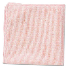 Rubbermaid® Commercial Microfiber Cleaning Cloths, 16 x 16, Pink, 24/Pack