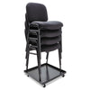 Alera?« Stacking Chair Dolly, Metal, 320 lb Capacity, 22.44" x 22.44" x 3.93", Black Chair/Table Carts - Office Ready