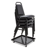 Alera?« Stacking Chair Dolly, Metal, 320 lb Capacity, 22.44" x 22.44" x 3.93", Black Chair/Table Carts - Office Ready