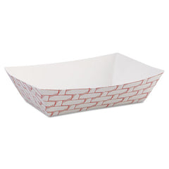 Boardwalk® Paper Food Baskets, 6 oz Capacity, 3.78 x 4.3 x 1.08, Red/White, 1,000/Carton