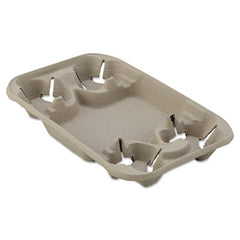 Chinet® StrongHolder® Molded Fiber Cup/Food Trays, 8 oz to 22 oz, Four Cups, Beige, 250/Carton