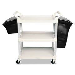 Rubbermaid® Commercial Xtra™ Utility Cart, 300-lb Capacity, Three-Shelf, 20w x 40.63d x 37.8h, Gray