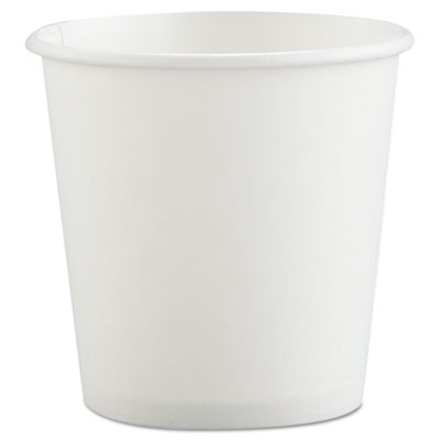 Dart® Single-Sided Poly Paper Hot Cups, 4 oz, White, 50 Bag, 20 Bags/Carton Cups-Hot Drink, Paper - Office Ready