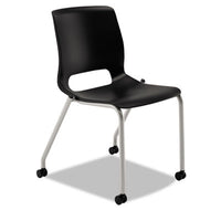 HON® Motivate® Four-Leg Stacking Chair, Supports 300 lb, 17.75
