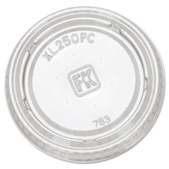 Fabri-Kal® Portion Cup Lids, Fits 1.5 oz to 2.5 oz Cups, Clear, 125/Sleeve, 20 Sleeves/Carton