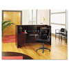 Alera® Valencia™ Series Reception Desk with Transaction Counter, 71" x 35.5" x 29.5" to 42.5", Mahogany Desks-Reception & Counter Desks - Office Ready