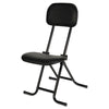 Alera® IL Series Height-Adjustable Folding Stool, Supports Up to 300 lb, 27.5" Seat Height, Black Utility Stools - Office Ready