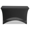 Iceberg iGear™ Fabric Table Cover, Polyester/Spandex, 24" x 48", Black Polyester Tablecloths - Office Ready