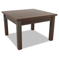 Alera® Valencia™ Series Corner Occasional Table, Rectangle, 23.63w x20d x20.38h, Mahogany Tables-Reception & Lounge Tables - Office Ready