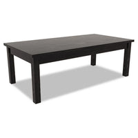Alera® Valencia™ Series Corner Occasional Table, Rectangle, 47.25w x 19.13d x 16.38h, Black Tables-Reception & Lounge Tables - Office Ready