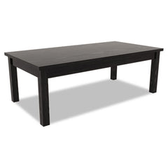 Alera® Valencia™ Series Corner Occasional Table, Rectangle, 47.25w x 19.13d x 16.38h, Black