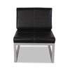 Alera® Ispara Series Armless Chair, 26.57" x 30.71" x 31.1", Black Seat/Back, Silver Base Chairs/Stools-Guest & Reception Chairs - Office Ready