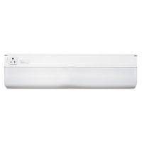 Ledu® Low-Profile Fluorescent Under-Cabinet Light Fixture, Steel, 18.25w x 4d x 1.63h, White Cabinet Lamps - Office Ready