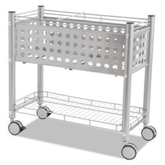 Vertiflex® File Cart, One-Shelf, 28.25w x 13.75d x 27.38h, Matte Gray