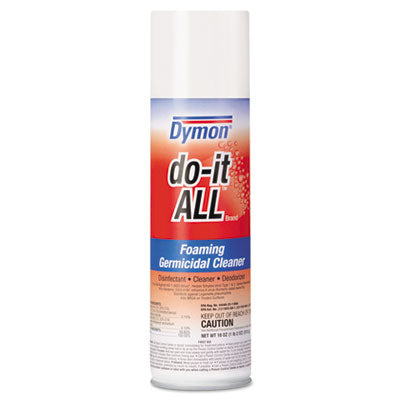 Dymon® do-it ALL™ Germicidal Foaming Cleaner, 18 oz Aerosol Spray, 12/Carton Disinfectants/Cleaners - Office Ready