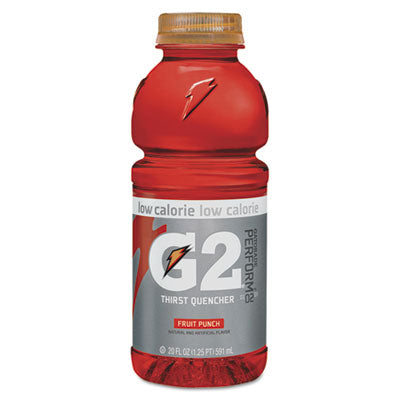 Gatorade® G2® Perform 02 Low-Calorie Thirst Quencher, Fruit Punch, 20 oz Bottle, 24/Carton Sports Drinks - Office Ready