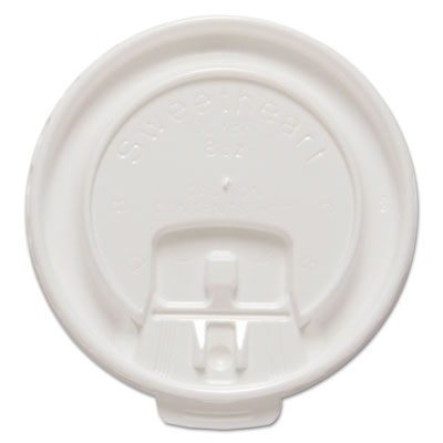 Dart® Lift Back & Lock Tab Cup Lids For Trophy® Insulated Thin-Wall Foam Hot/Cold Cups, Fits 8 oz Trophy Cups, White, 100/Pack Cup Lids-Hot Cup - Office Ready