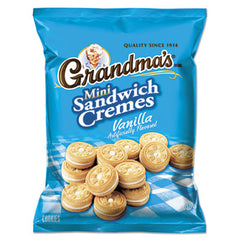 Grandma's® Mini Vanilla Creme Sandwich Cookies, 3.71 oz, 24/Carton