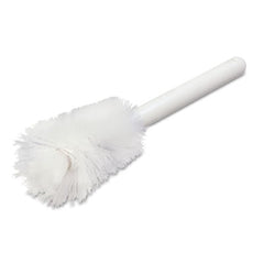 Carlisle Sparta® Handle Bottle Brush, Pint, White Polyester Bristles, 4.5" Brush, 7.5" White Plastic Handle