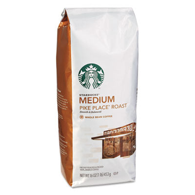 Starbucks® Whole Bean Coffee, Pike Place Roast, 1 lb Bag Beverages-Coffee, Whole Bean - Office Ready